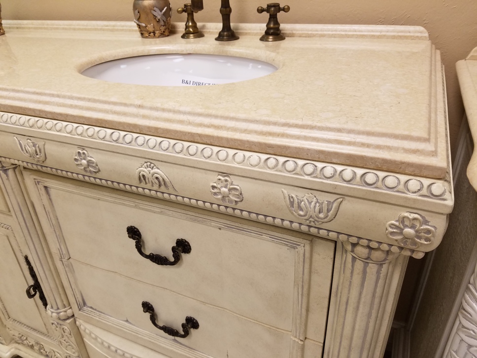 72in Westport Vanity Antique White Vanity Traditional Style Double
